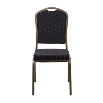 Crown-Back Dot Patterned Fabric Chair