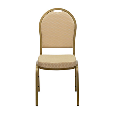 Dome-Back Beige Patterned Chair