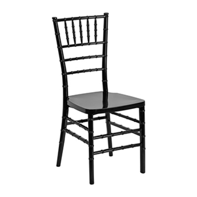 Black Resin Stacking Chiavari Chair