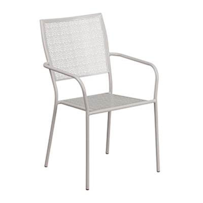 Light Gray Steel Patio Arm Chair