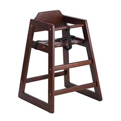 Stackable Walnut Baby High Chair